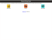 Tablet Screenshot of plannedgivingcoach.com